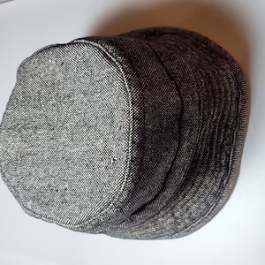 Old Navy bucket style hat black/white tweedy fabric cotton lined Sm-M